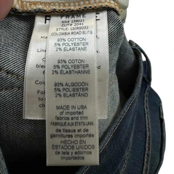 Frame Le Skinny de Jeanne 25 Columbia Road Slits LSJRS032 Stretch Skinny Jean - Picture 6 of 11